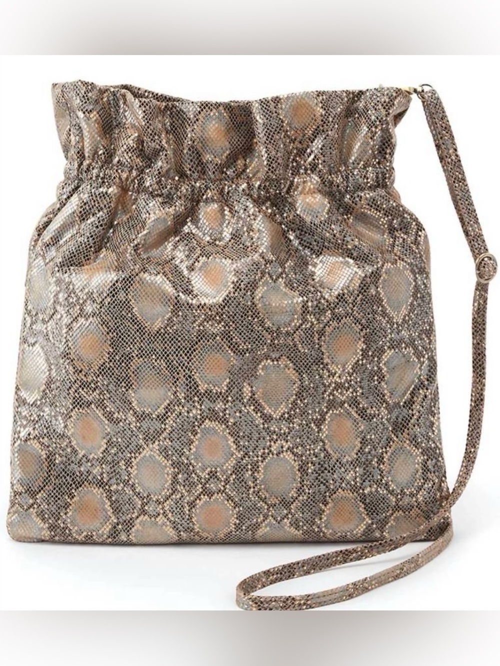 NWT HOBO Prose Metallic Snake Skin Shimmer Leather Convertible Crossbody Bag